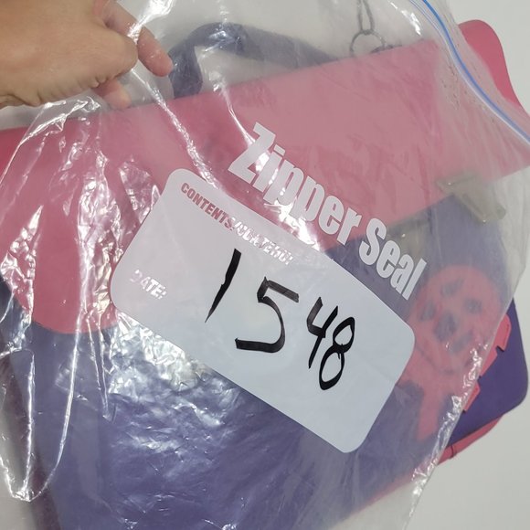 ⭐️Vintage Pink Purple Leather Kids School Bag Shoulder Strap Top Handle Retro - Picture 13 of 13